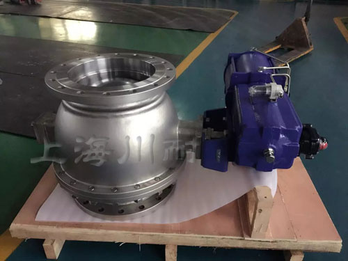 不銹鋼大口徑氣動硬密封固定球閥